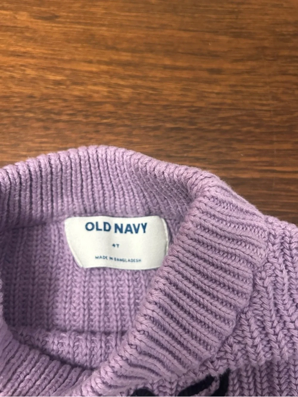 Old Navy Lavender Knit Sweater with 'Spooky' Script